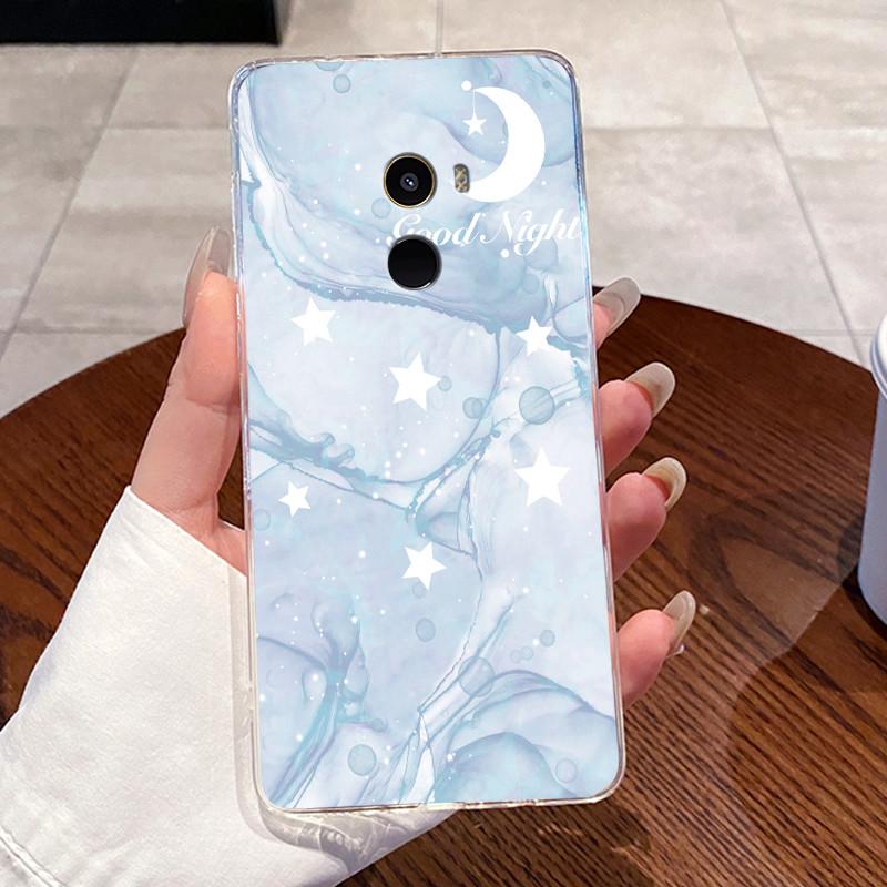 Fundas For Xiaomi Mi Mix 2 Casing Protective Capa Coque Clear Silicone Soft TPU Back Cover Cute Rabbit Cat Dinasaur Phone Case