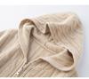 Autumn/Winter 2026 Women's Cashmere Cardigan - Seven-Gauge Cable Knit, Thick & Warm Base Layer Outerwear