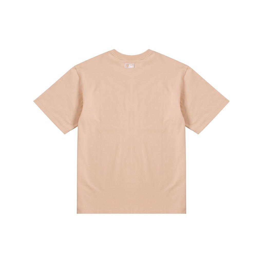 MLB Boston Red Sox American Vintage Logo Print Crew Neck Short Sleeve T-Shirt Unisex T-Shirt Light-Sand-Brown 3ATSB1133-43SAL