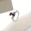 Luxurious and Fashionable Purple Color Zircon Inlaid Women's Ring, Suitable As A Jewelry Gift for Girlfriends on Valentine's Day