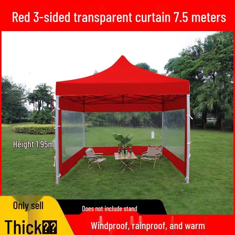 Transparent Tent Side Panel: Windproof & Waterproof Outdoor Canopy Enclosure with Thick Fabric and Durable Edging