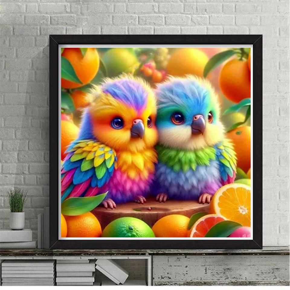 2024 Nouveau 5D DIY Peinture Diamant Fleur, Oiseau, Chat, Animal Mosaïque Broderie Bijoux Point de Croix Broderie Décoration de Maison