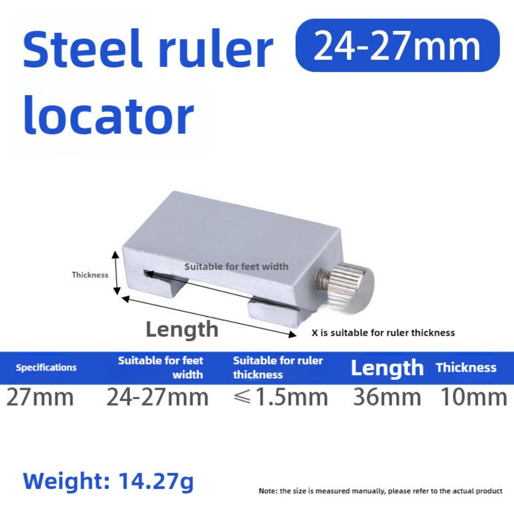 Stainless Steel Ruler Positioning Block 15/20/30/40cm Steel Ruler Scribing Limiter for Woodworking