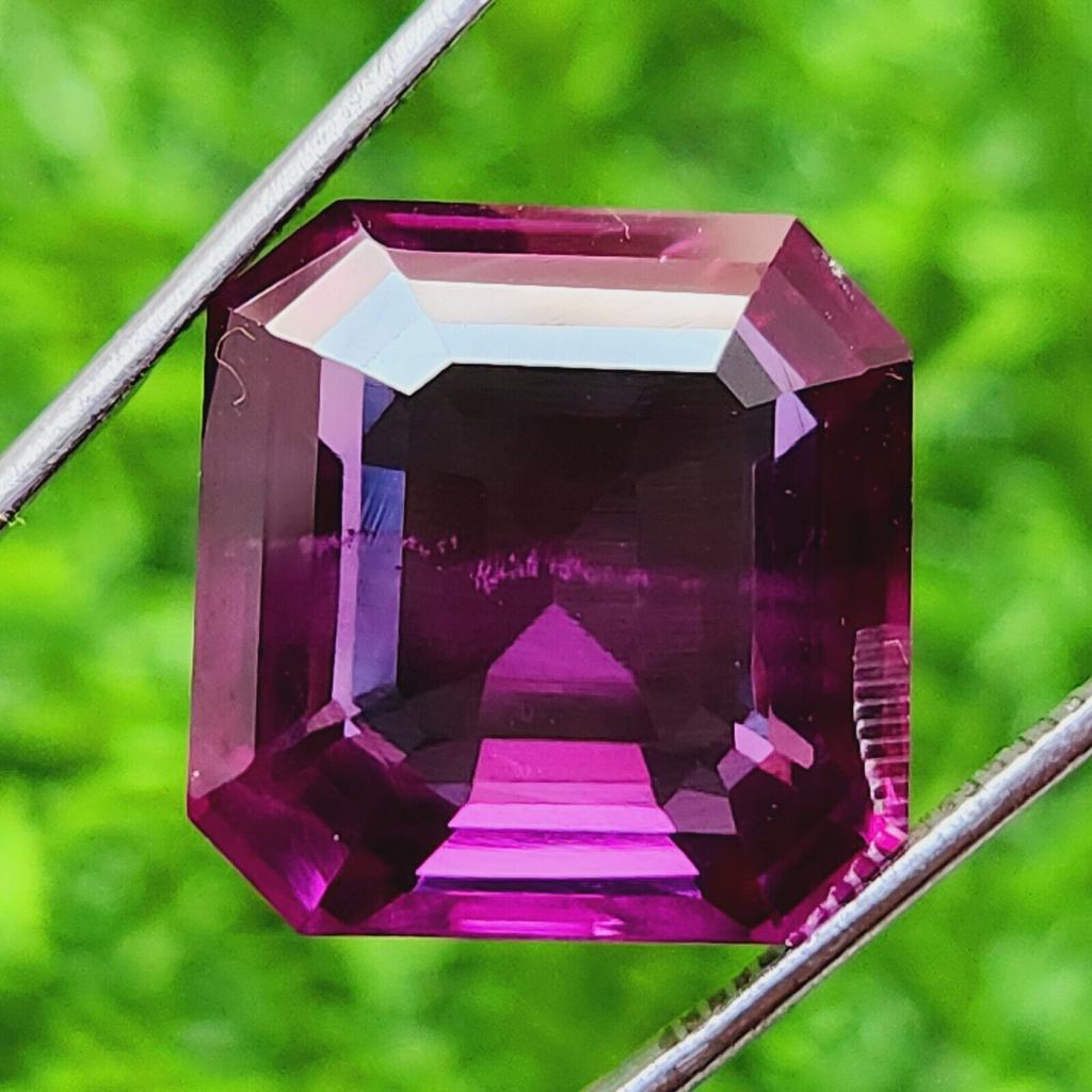 17 Mm Natural Padparadscha Sapphire Asscher Cut Certified Loose Gemstone