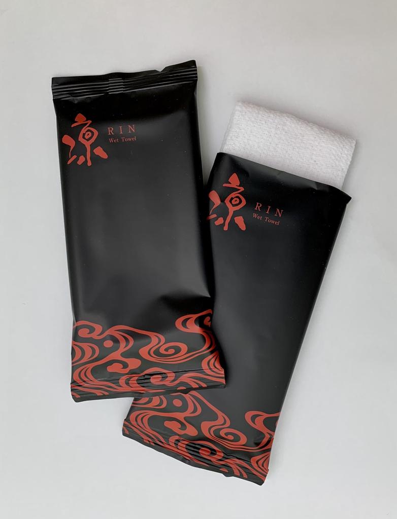 mimoto Disposable Wet Towel 30 Individually Wrapped [Rin] Rin, Unscented, Pieces, 100% Cotton, Cotton, Flat, Antiviral, Antibacterial,