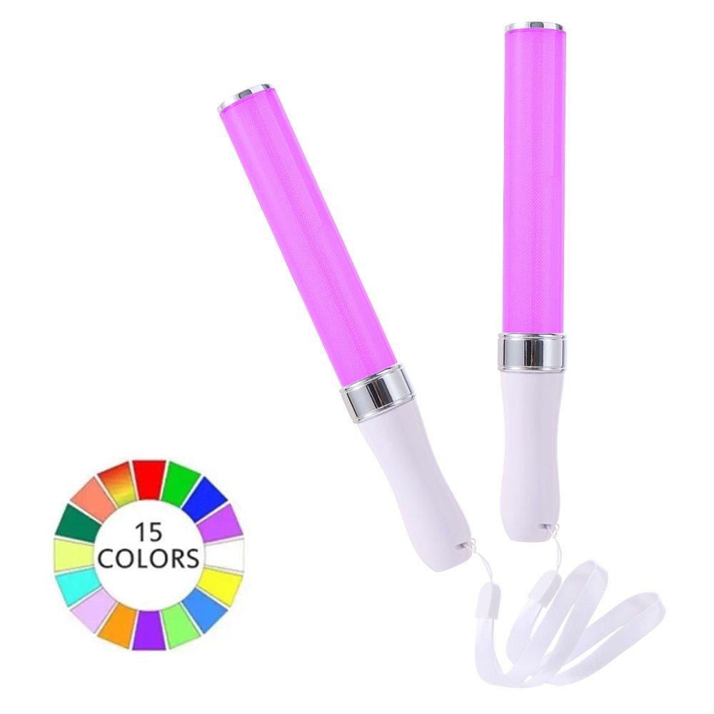 Party Supplies 15 Colors Switchable LED Light Sticks Colorful Creative Glow Sticks Portable Flashing Sticks Parties Concerts