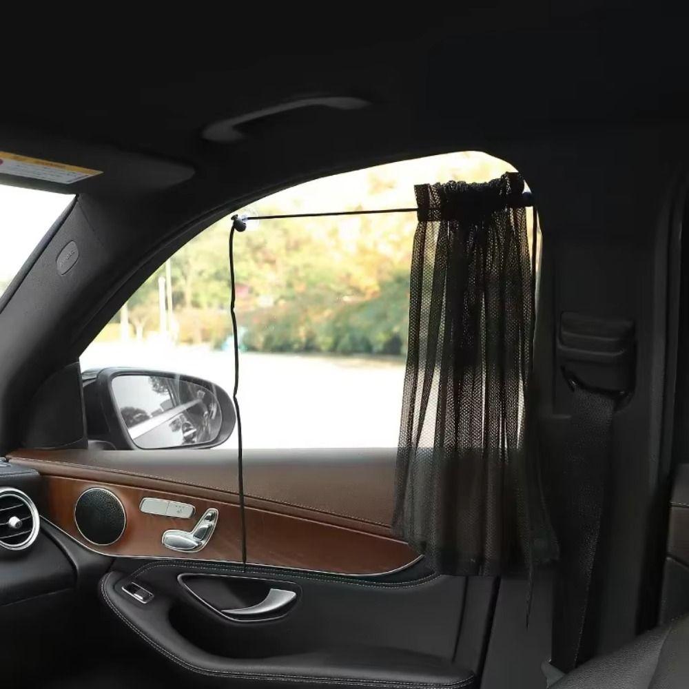 1/2Pcs With Suction Cup Car Side Window Curtains Heat Insulation Car Sunshade Car Curtain  For Baby