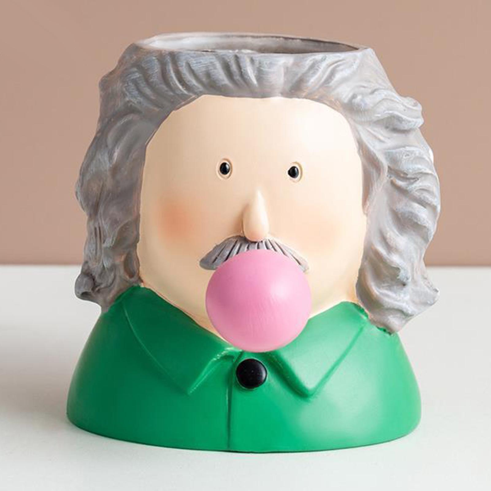 

Cute Desktop Pen Holder Resin Cartoon Beautiful Desktop Stationery Organizers for Pencil Pen Albert