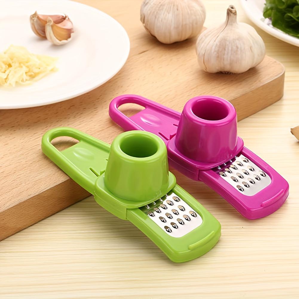 Multifunctional Garlic Press for Kitchen , Practical for Household Use | Garlic Crusher, Chopper, Grinder & Peeler in One