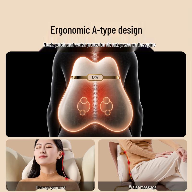 MIAOJIE Ergonomic Multi-function Kneading & Heat Therapy Massager CN Plug (adapter Included)