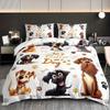 Pet Dog  Bedding Set, Elsa, Bear, Duvet Cover, Queen with Pillowcase, 3D, Children's Bedding Set