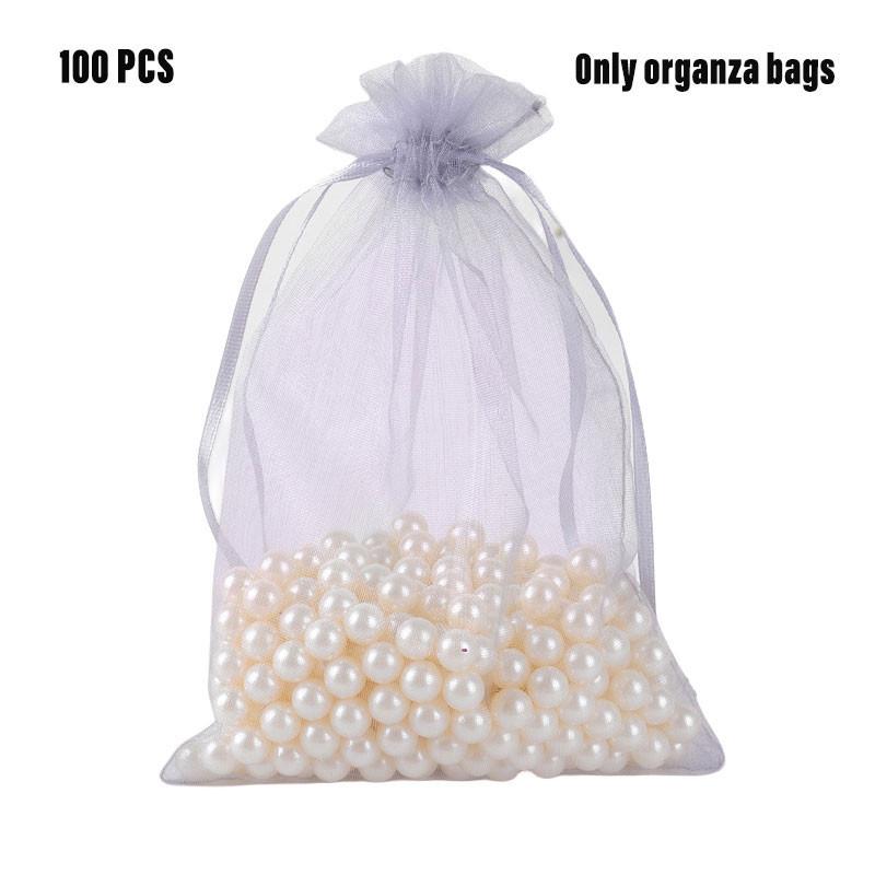 Elegante Organzabeutel in 11 Größen, durchsichtig und stilvoll, Süßigkeitenverpackung für Hochzeitsgeschenke