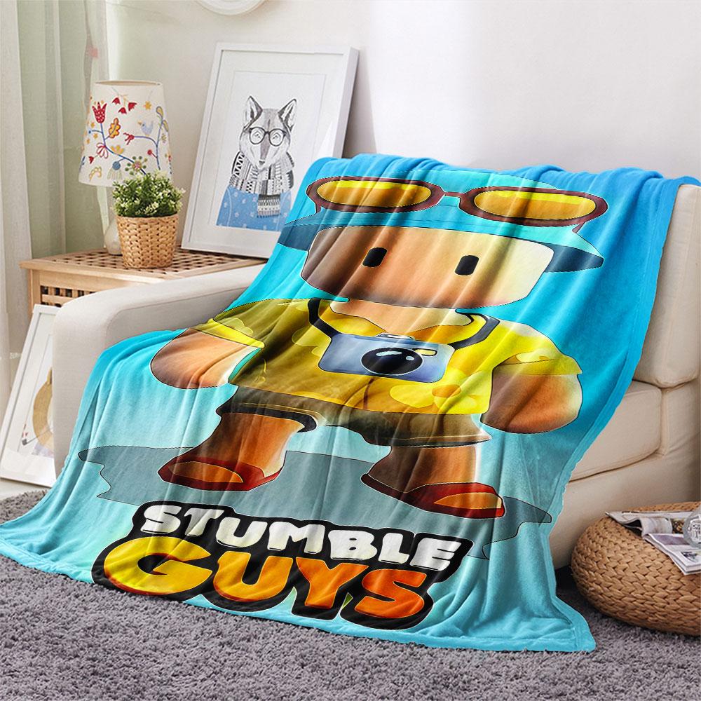1PC Stumble Guys Tumble Blanket, High Quality Comfortable for All Seasons, Home Decor, Warmth and Comfort