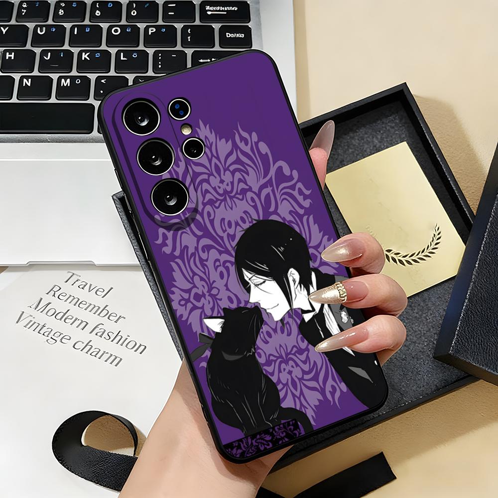 

Чехол для телефона Черный дворецкий Для Samsung S26 S25 S24 FE S23 S22 S21 Plus S20 Ultra Note20Ultra Черный Мягкий чехол Galaxy S24