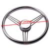 Boat Accessories  Steering Wheel Stainless Steel 9 Spoke Knurling 13-1/2'' For Marine Yacht