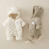 Winter Childrens Thickened Bodysuit Baby Clothes Warm Hooded Cotton Jumpsuit