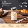Zackoo 300/500/900ml Clear Glass Sourdough Fermentation Jar with Scale Metal Lid Reusable Dough Starter Container Food Storage