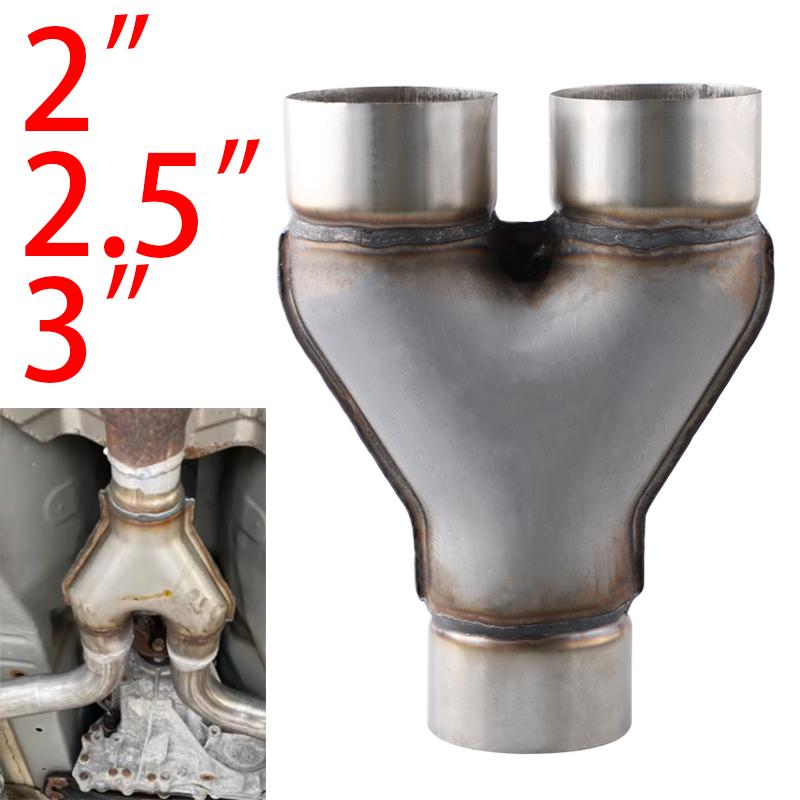 Uniwersalna rura Y wydechowa samochodu Stal nierdzewna Wydech Trójnik Adapter Złączka Rurka Stożek 2 cale 2,5 cala 3 cale
