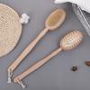 Bathroom Body Brushes Long Handle Bath Natural Bristles Brushes Exfoliating Massager With Wooden Handle Dry Brushing Shower Tool