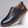 Casual Leather Fashionable Business Shoe Classic Office Walking Oxford Shoes Versatile Lace-Up Wedding Retro Flat Designer Shoes