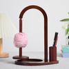 Magnetic Yarn Holder Wooden Yarn Dispenser with Storage Cylinder Yarn Ball