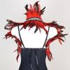 Fashion Feather Shawl Cape Stage Performance Costume Feather Vest Fake Collar Scarf Masquerade Role Playing Anime Accessories