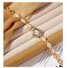 Vintage Ovaal Kwarts Horloge met Jade-Stijl Armband voor Dames