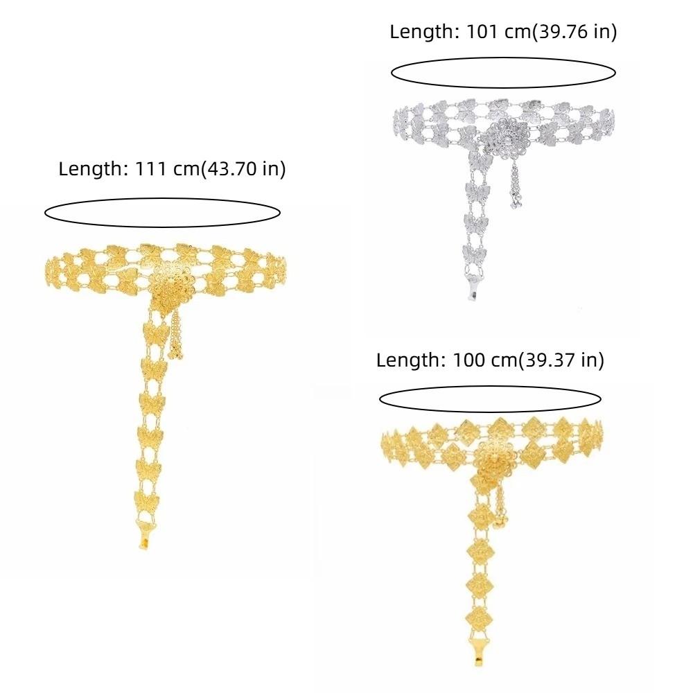 Rhomb Hollow Waist Chain Ethnic Thai Body Jewelry Belly Dance Belt  Water Splashing Festival