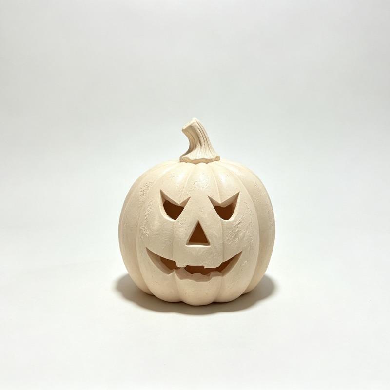 Handmade Terracotta Jack O' Lantern Resin Pumpkin Lamp