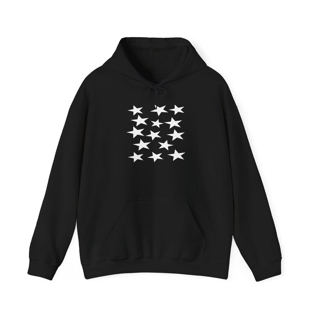 White Pentagram Star Cluster Pattern Hoodie Gift Hooded Sweatshirt