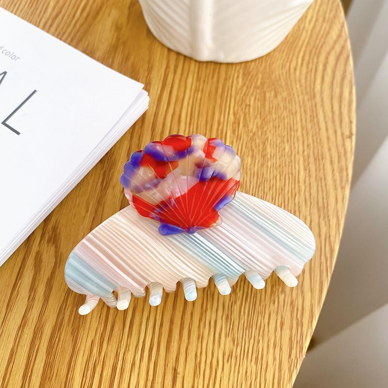 Premium Acetate Vintage Hair Claw Clip With Beautiful Gradient Color Patterns