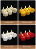 6 In1 USB Rechargeable Tealight Remote Control w/Timer Led Flameless Candles 3D Wick Flickering  Halloween Wedding Votive Candle