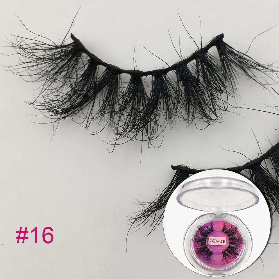 RED SIREN Mink Eyelashes 25mm Lashes 1 Pair Fluffy Messy 3D False Eyelashes Long Natural Lashes Wholesale Makeup Mink Lashes