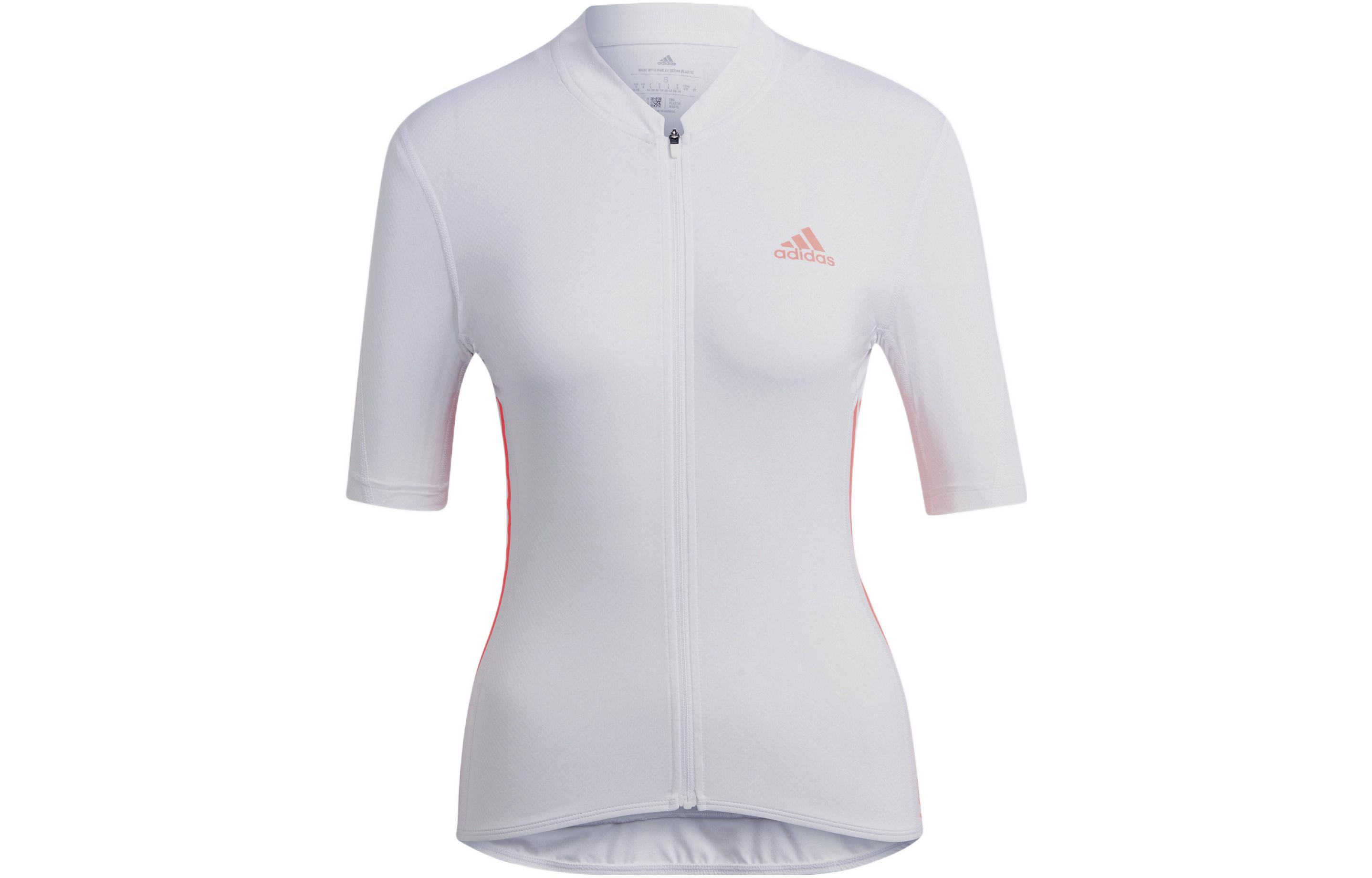 

Adidas T Shirts Women s White Crew Neck Moderate Straight Fit HB0531 S