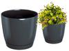 Coubi Round Flowerpot with Saucer, Graphite, 135x125cm