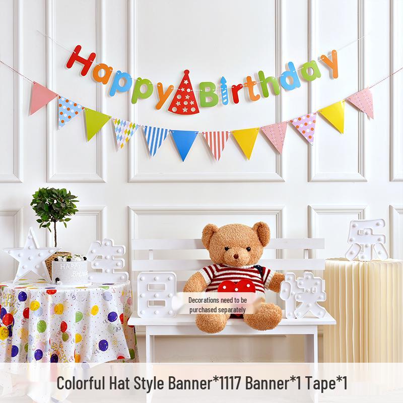 Alles Gute zum Geburtstag Girlande für Mädchen - Partybanner mit Blumendekorationen