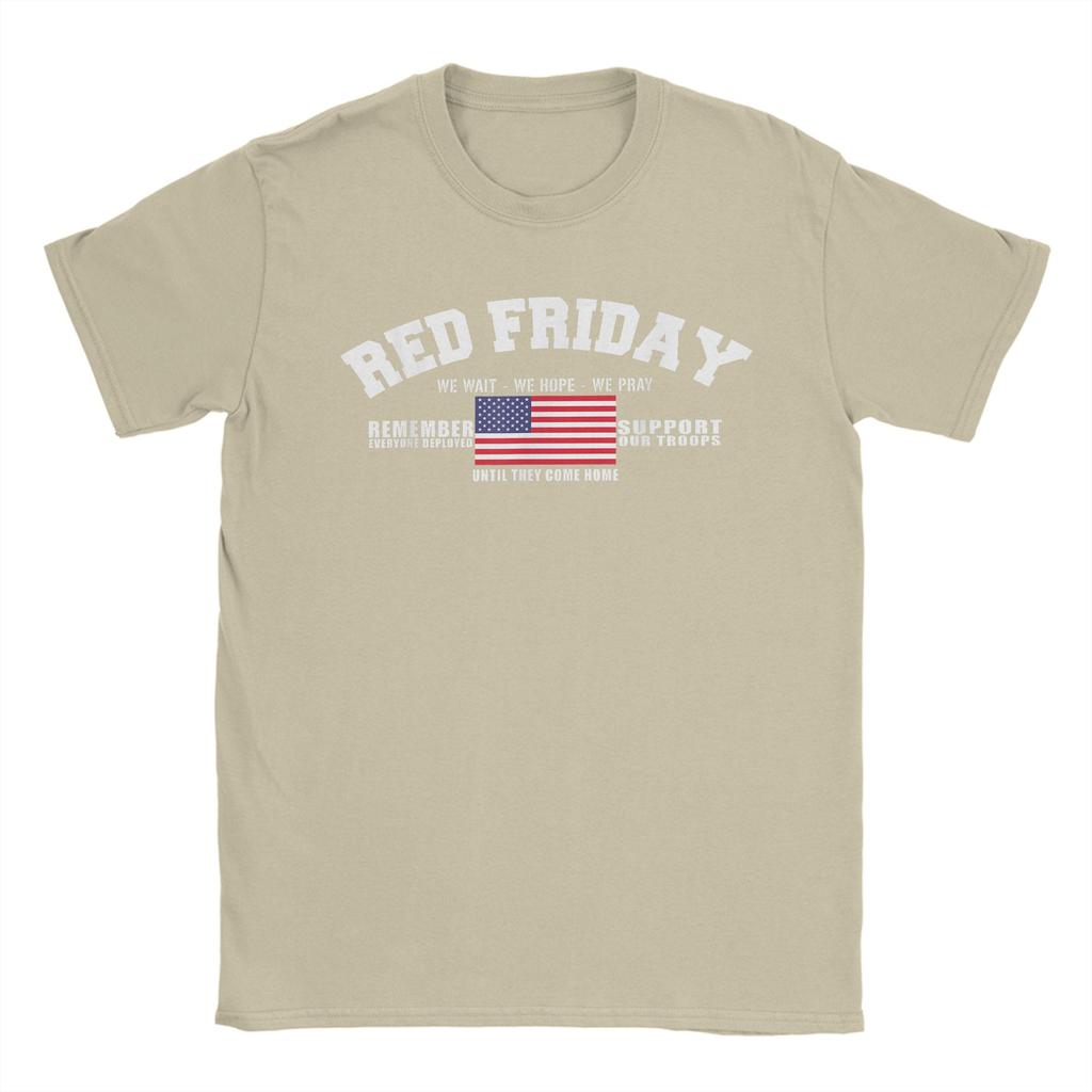 Support Our Troops US Flag Red Friday Military T Shirt Beach Hip Hop T Shirts Unisexs Tees Short Sleeve Y2K Basic Tshirt