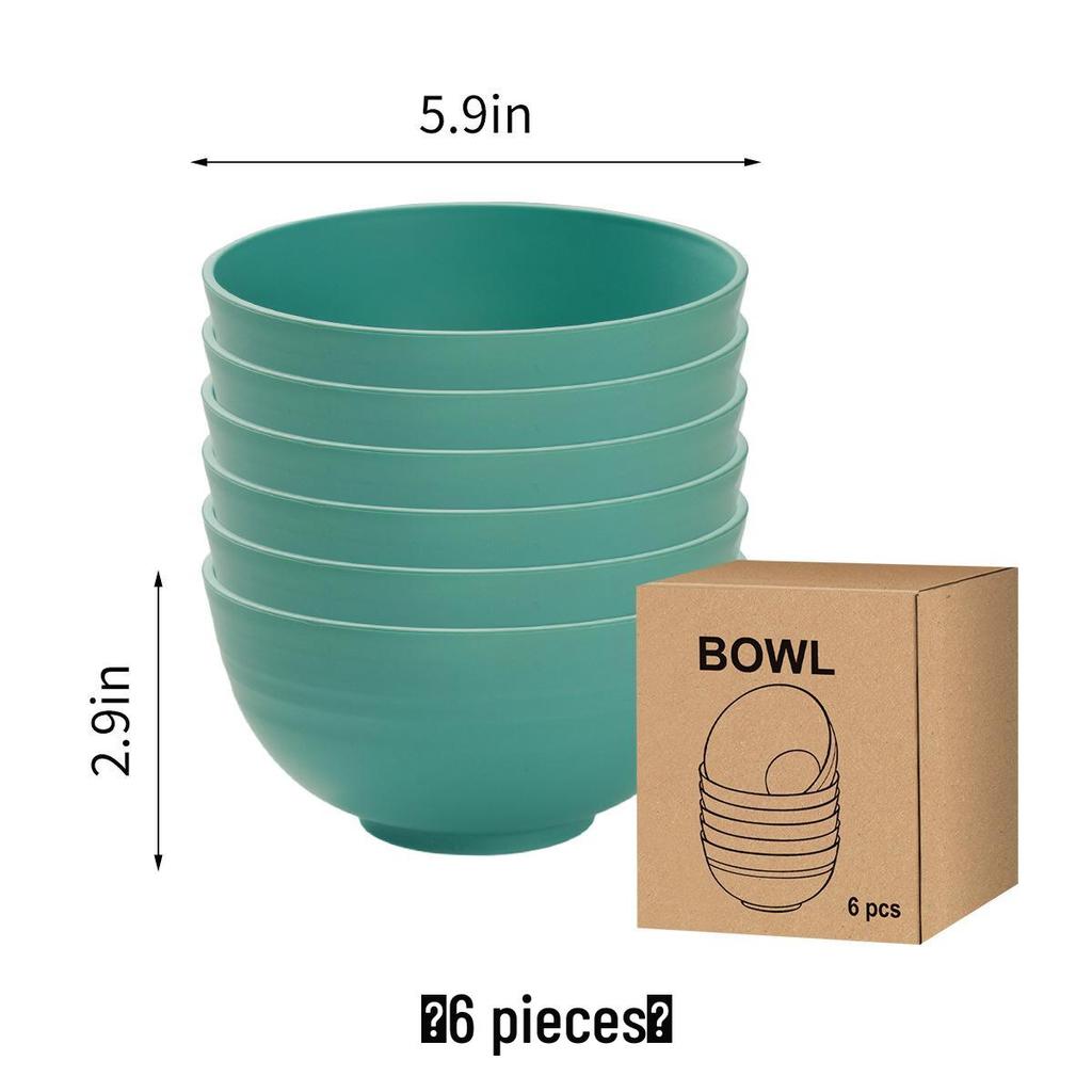 Eco-Friendly Wheat Straw 24-Piece Dinnerware Set: Plates, Bowls, Cups & Cutlery