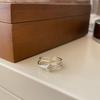 Sophisticated Heart Shaped Ring For Women Adjustable And Trendy Silver Plated Fashion Jewelry