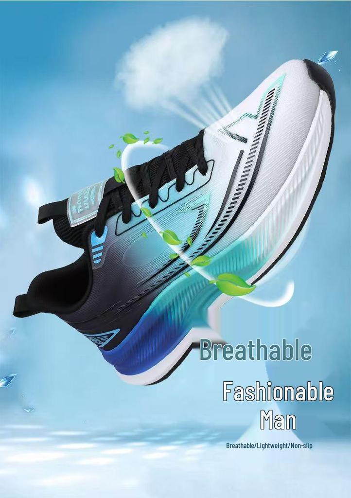 2025 Spring Men's Breathable Fishnet Running Shoes - Lightweight, Fashionable, Versatile, Outdoor Trendy Sports Footwear