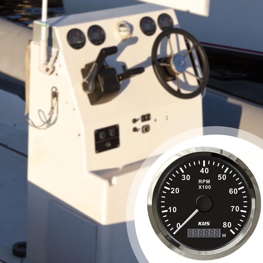 85mm Waterproof Tachometer Tacho Gauge 8000rpm With Backlight,Professional Car Marine Tachometer For Auto Car Boat