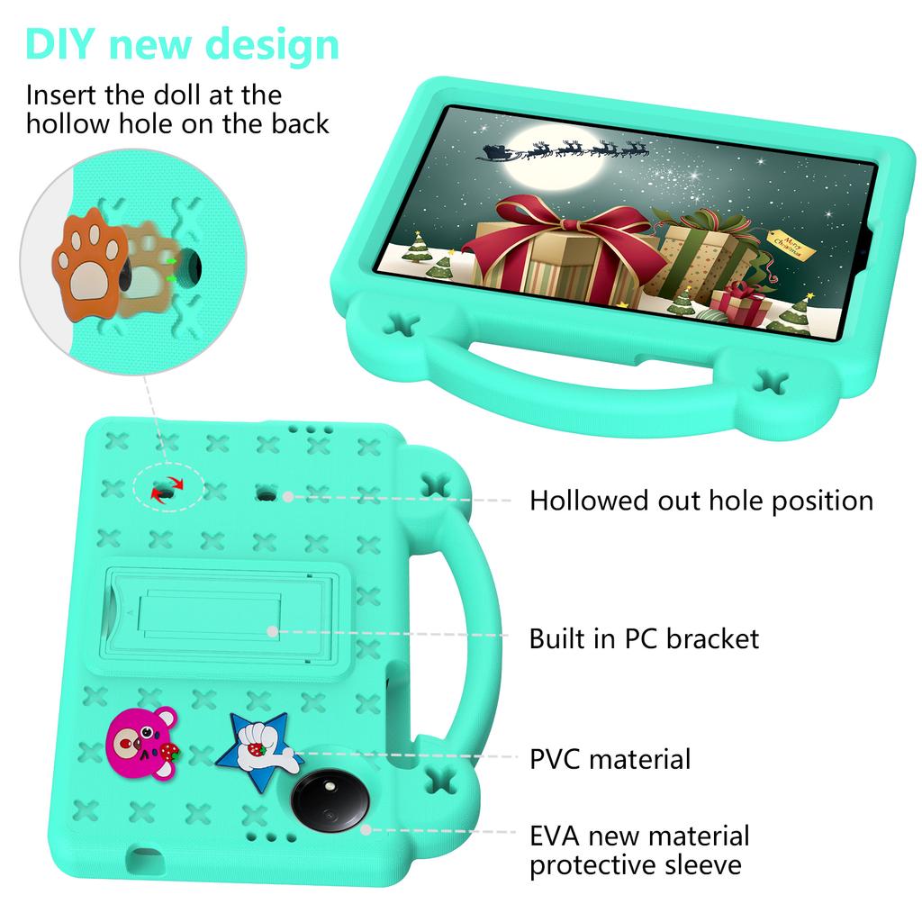 Kids EVA Handle Case for Redmi Pad SE 8.7 Inch Shockproof Protective Cute Strawberry Bear Tablet Cover 8.7"