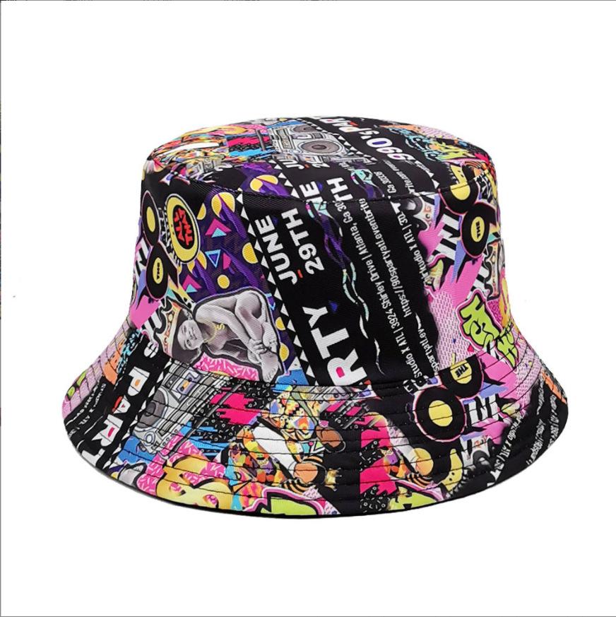 Spring and Autumn Hat Women's Bucket Hat Double-sided Outdoor Sunscreen Sun Hat Men's Basin Hat