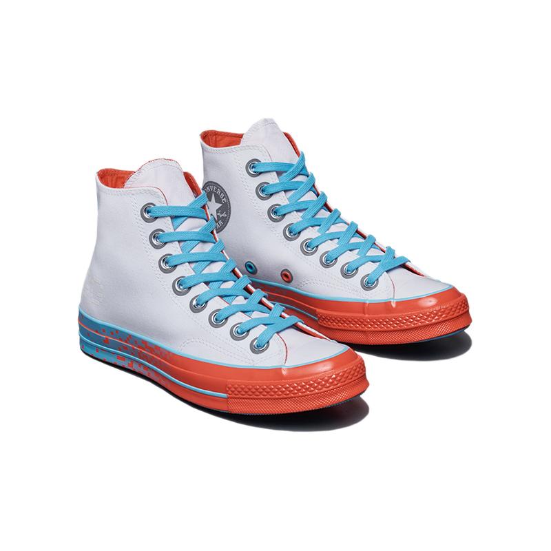 Converse 1970s Chuck Taylor All Star Trendy Comfortable and Versatile High Top Canvas Shoes Unisex White Blue Brick Red