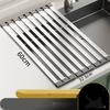 Roll Up Dish Drying Rack Over Sink Drying Rack Sink Cover Kitchen Sink Accessories Gadget Multipurpose Organizer Foldable Stainl