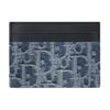Dior 30 Montaigne CD Metal Logo Jacquard Canvas And Jacquard Denim Card Holder Women Card Holder Blue S2152UDCE-M49E