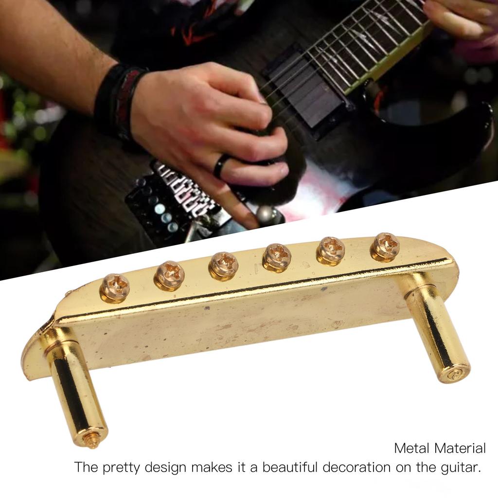 Electric Guitar Bridge 6 String Tailpiece Metal Instrument Accessory for