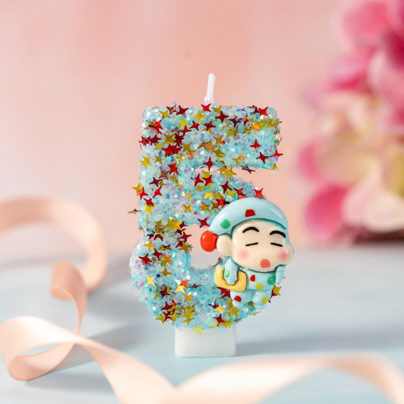 Creative Cute Little New Number Birthday Candle 0-9 Handmade Diy Children's Party Cake Decorations