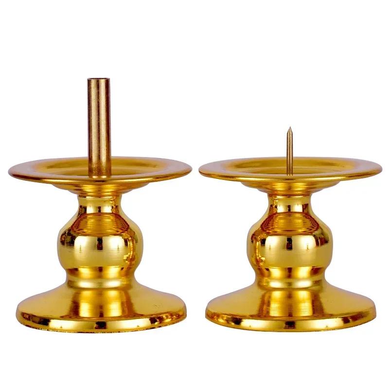 

Metal Candlestick Butter Candle Holders Base Buddhist Hall and Buddhist Utensils Household Sacrificial Supplies Feng Shui Decor