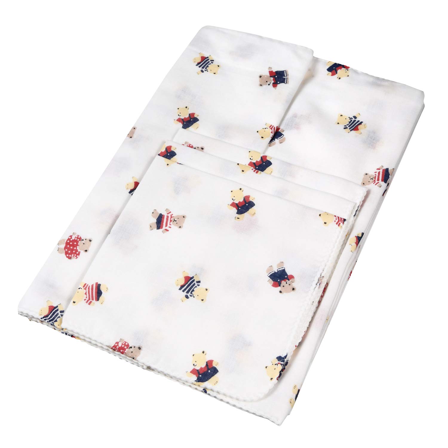 

Isamu Shokai Made in Gauze Bath Set Bath 2 Bath 3 Gauze Bear Print 100% Cotton, Japan, 6-Piece (1 Towel, Towels, Handkerchiefs)